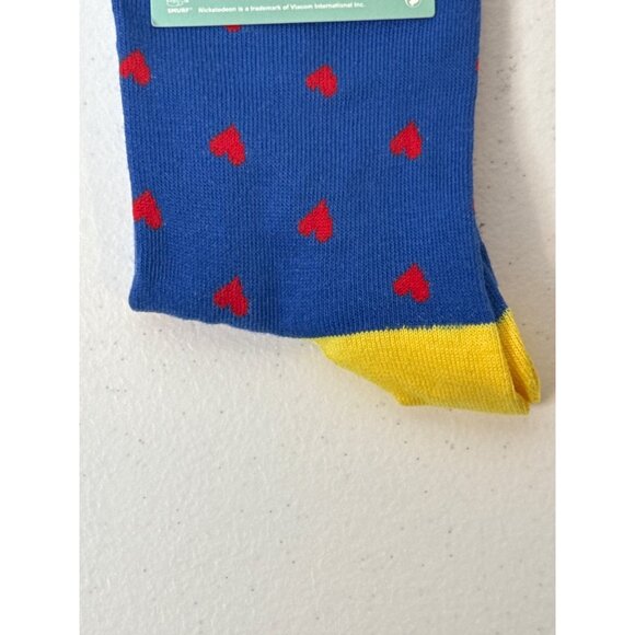 Smurfs Crew Socks One Size Women Blue Cartoon Graphic Fun Colorful Novelty Gift - Picture 5 of 5